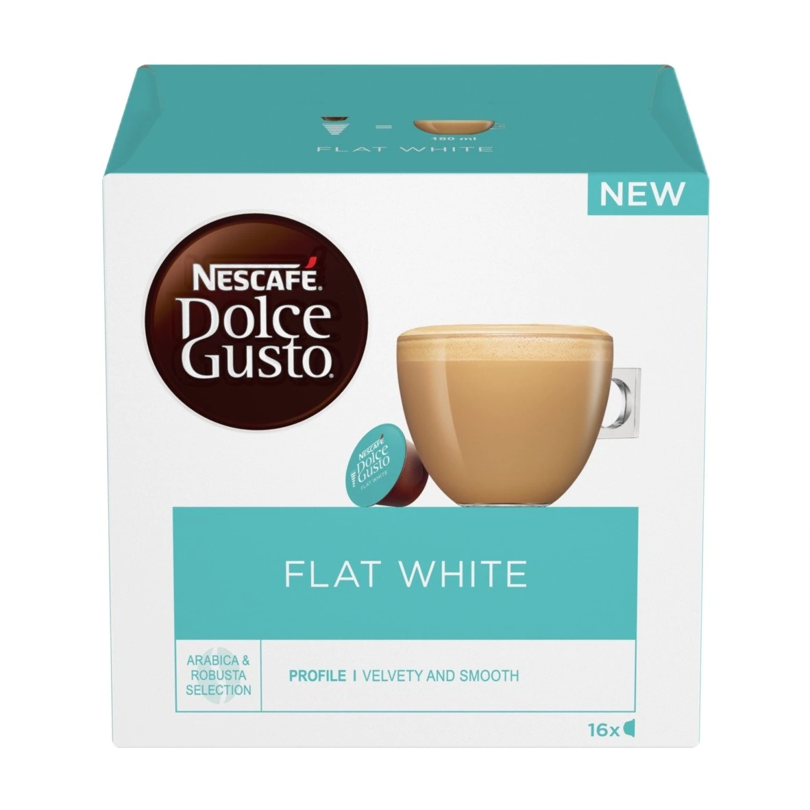 Capsule cu Cafea - NESCAFE Flat White Intenso Capsule Dolce Gusto 16buc 188g