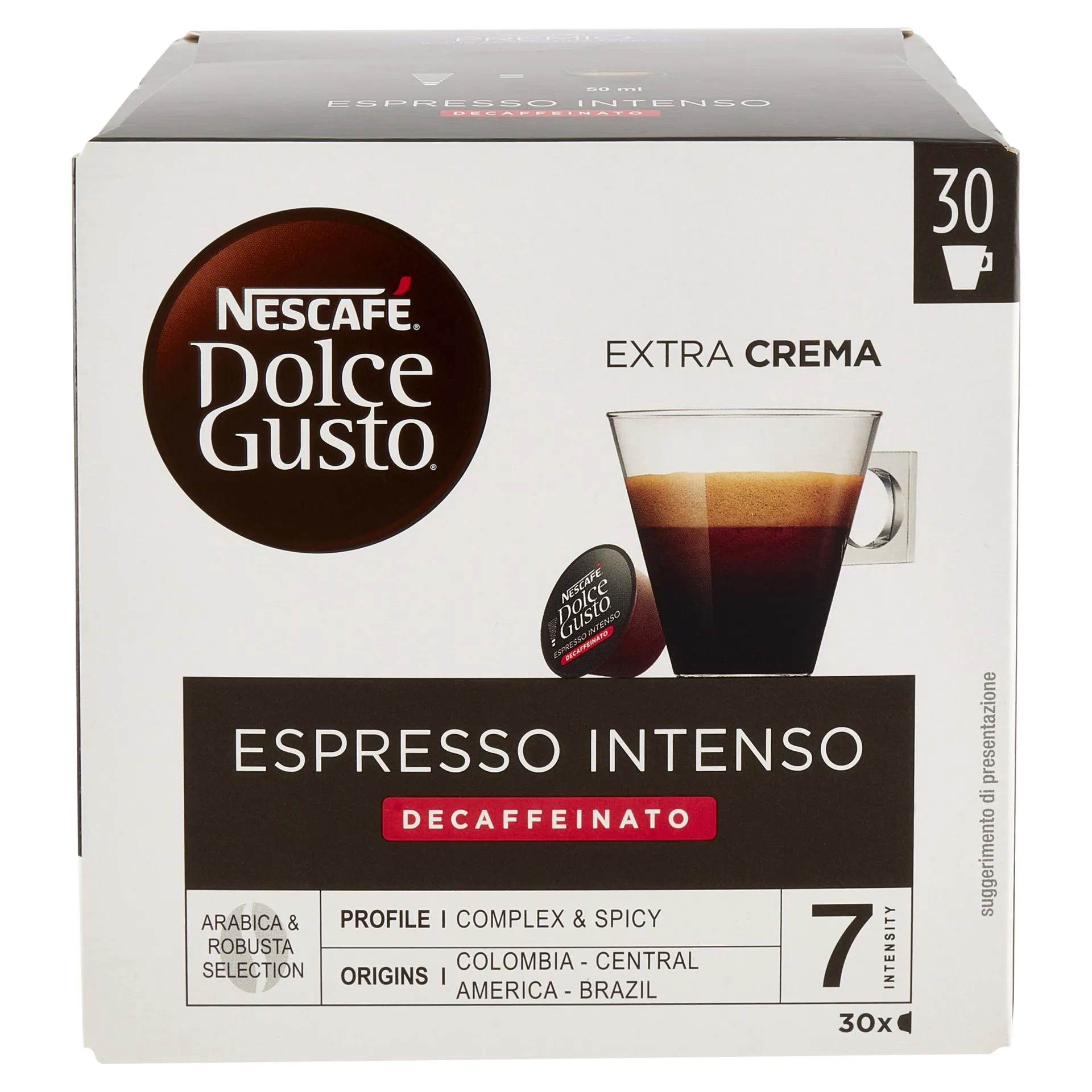 Capsule cu Cafea - NESCAFE Decaf Espresso Intenso Capsule Dolce Gusto XL 30buc 210g - Pachet Mare