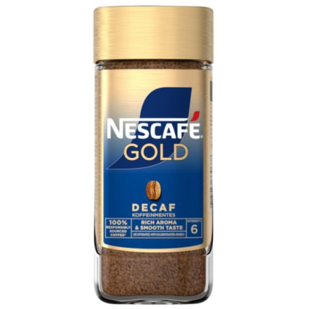 Cafea Instant - NESCAFE Gold Decaf Cafea Instant Decofienizata, Solubila borcan 100g