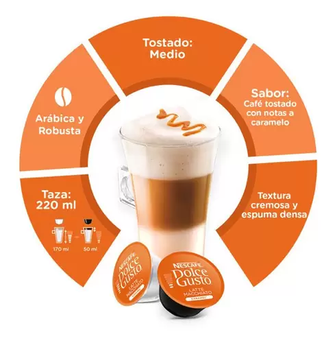 NESCAFE Latte Macchiato Caramel Capsule Dolce Gusto 16buc 145g [1]