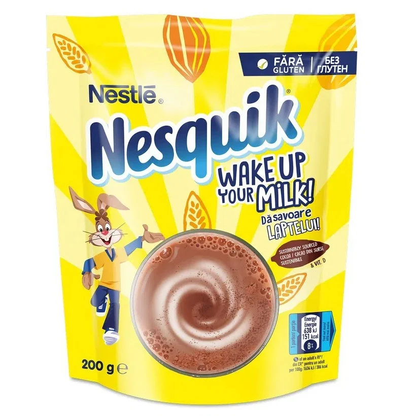 Ciocolată Caldă / Cappuccino - NESQUIK Cacao Instant cu Vitamine si Minerale 200g