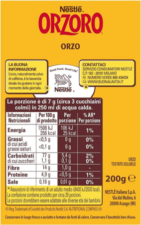 Nestle ORZORO Bautura Solubila pe Baza de Orz 200g [1]