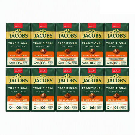 Cafea Măcinată - Pachet 10 x JACOBS Traditional Professional Cafea Macinata 500g