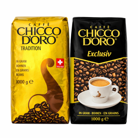 Pachete Bundle - Pachet 2 x CAFFE CHICCO D'ORO Tradition + Exclusiv 2x1Kg
