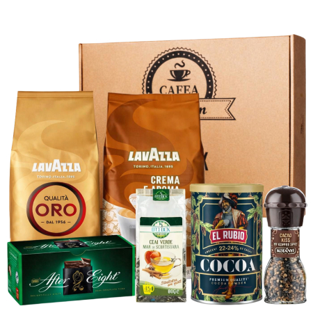 Cosuri Cadou pentru Craciun - Pachet Cadou CAFEA PREMIUM - Cafea Lavazza & Friends - 6 produse
