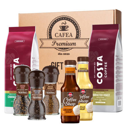 Cosuri Cadou pentru Craciun - Pachet Cadou CAFEA PREMIUM - Costa - 7 piese