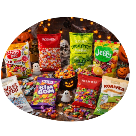 Dropsuri/Jeleuri - Pachet Clasic Dulciuri pentru Halloween - 8 Produse / 8 Kg de Dulciuri