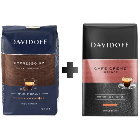 Promotii - Pachet DAVIDOFF Cafea Boabe Creme Intense 500g + Espresso 57 500g