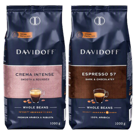 Promotii - Pachet DAVIDOFF Duo - Cafea Boabe Crema Intense & Espresso 57 2x1Kg