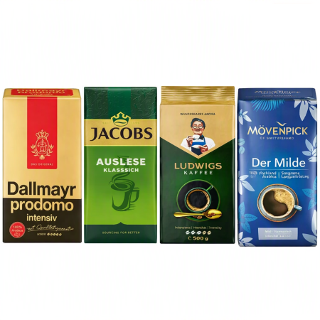 Cafea Măcinată - Pachet Degustare Cafea Macinata 500g - 4 Pachete x 500g