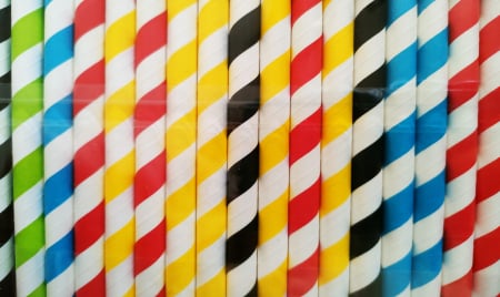 Paie Groase pentru Smootie, Biodegradabile din Hartie de Unica Folosinta - Colorate 250buc [2]
