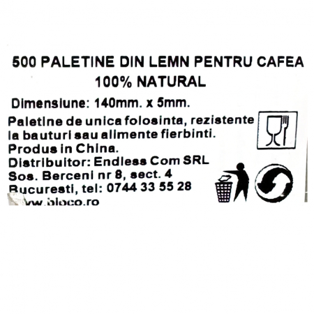 Palete din Lemn pentru Cafea, Ambalate Individual 14cm 500buc [2]