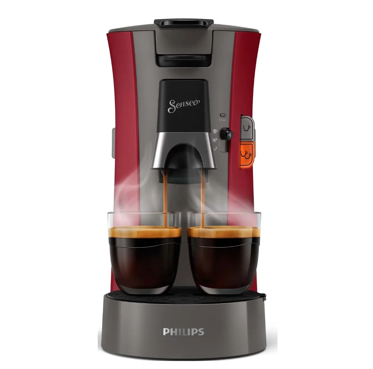 PHILIPS Senseo Select CSA230/91 Espressor Cafea Paduri 62mm, Intensity Plus, Crema Plus, 1450 W, Rosu [2]