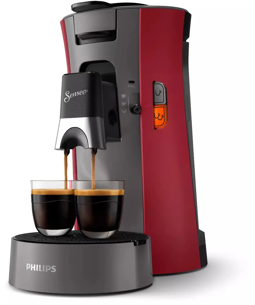 Espressoare si Cafetiere - PHILIPS Senseo Select CSA230/91 Espressor Cafea Paduri 62mm, Intensity Plus, Crema Plus, 1450 W, Rosu