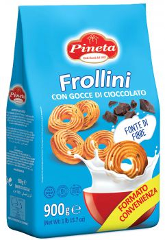 Biscuiti & Fursecuri - PINETA Frollini Biscuiti cu Fulgi de Ciocolata 900g