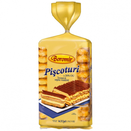 Prajituri Ambalate - Piscoturi cu ou BOROMIR 400g