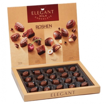 Ciocolata & Praline - Praline Asortate cu Lapte ROSHEN Elegant Milk 154g