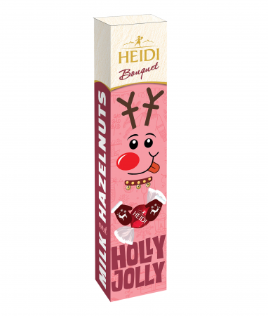 Dulciuri si Cadouri pentru Craciun - Praline cu Alune de Padure HEIDI Bouquet Holly Jolly 70g