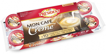 Lapte pentru Cafea - PRESIDENT Lapte Condensat 10x10g