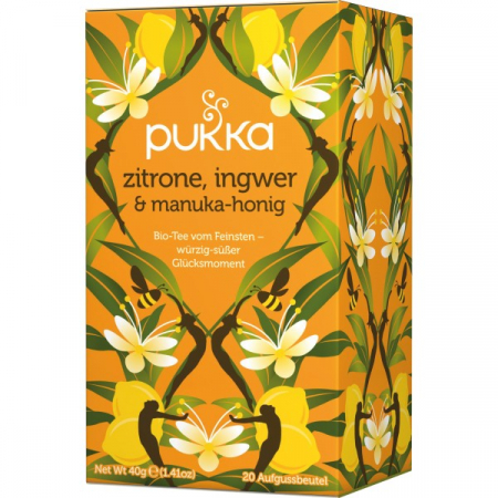 Ceai in Plic - PUKKA Ceai Bio Organic cu Lamaie, Ghimbir si Miere Manuka 20 Plicuri
