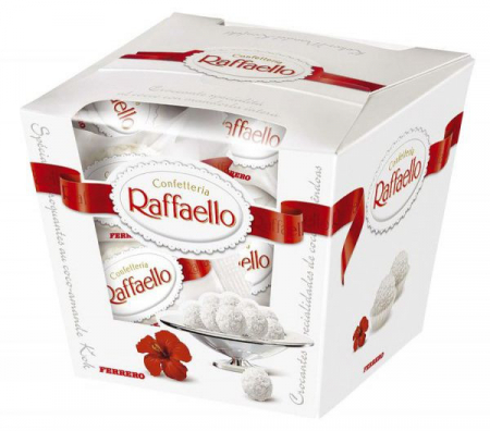 Ciocolata & Praline - RAFFAELLO Bomboane Crocante cu Nuca Cocos si Migdale 150g