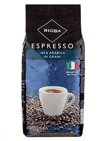 RIOBA Caffe Espresso Aromatico 100% Arabica Cafea Boabe 1Kg [1]