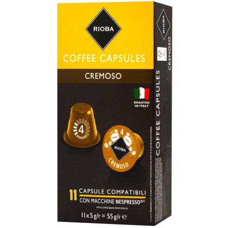 Capsule cu Cafea - RIOBA Capsule Cremoso 11buc - Compatibile Nespresso