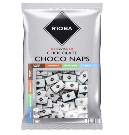 Ciocolata & Praline - RIOBA Ciocolata Asortata, Portionata pentru Cafea 4 Arome 1Kg