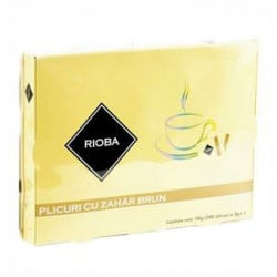 Zahăr, Miere & Îndulcitori - RIOBA Zahar Brun Plic 200x5g