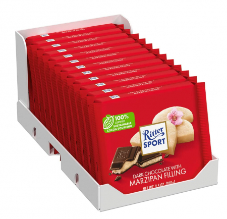 RITTER Sport Ciocolata Dark cu Crema de Marzipan 100g [2]