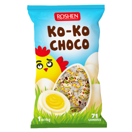 Dulciuri - ROSHEN Bomboane cu Ciocolata Alba KO-KO 1Kg