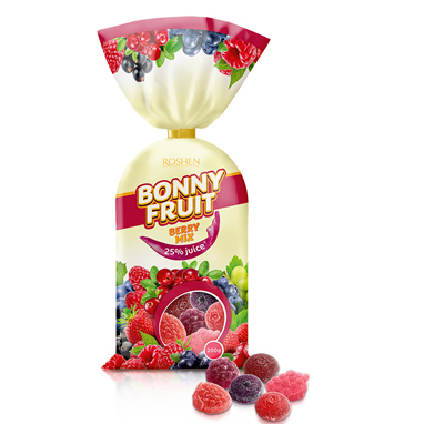 Dulciuri - ROSHEN Bonny Fruit Jeleuri cu 25% Suc, Berry Mix 200g