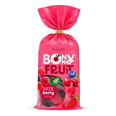 Promotii - ROSHEN Bonny Fruit Jeleuri cu 25% Suc, Berry Mix 200g