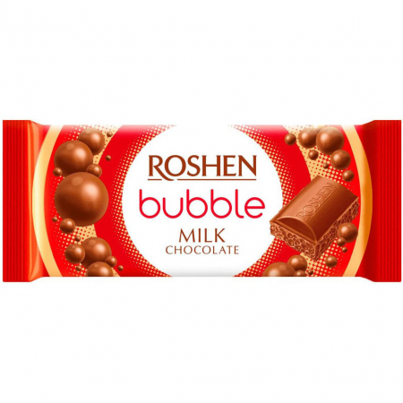 Ciocolata & Praline - ROSHEN Bubble Ciocolata Aerata cu Lapte 80g