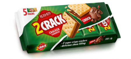 Biscuiti & Fursecuri - ROSHEN Crackers Sandwich cu Cacao 235g