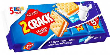 ROSHEN Crackers Sandwich cu Lapte si Vanilie 235g [1]