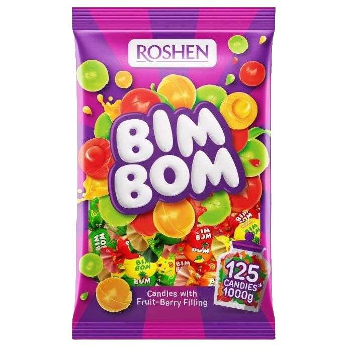 Dulciuri - ROSHEN Dropsuri cu Fructe Bim Bom 1Kg