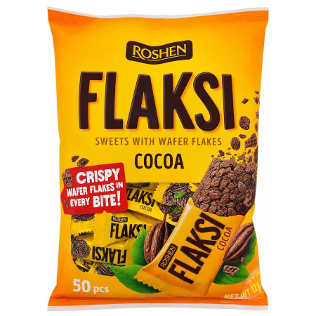 Dulciuri - ROSHEN Flaksi Cacao Bomboane cu Fulgi de Napolitana 500g