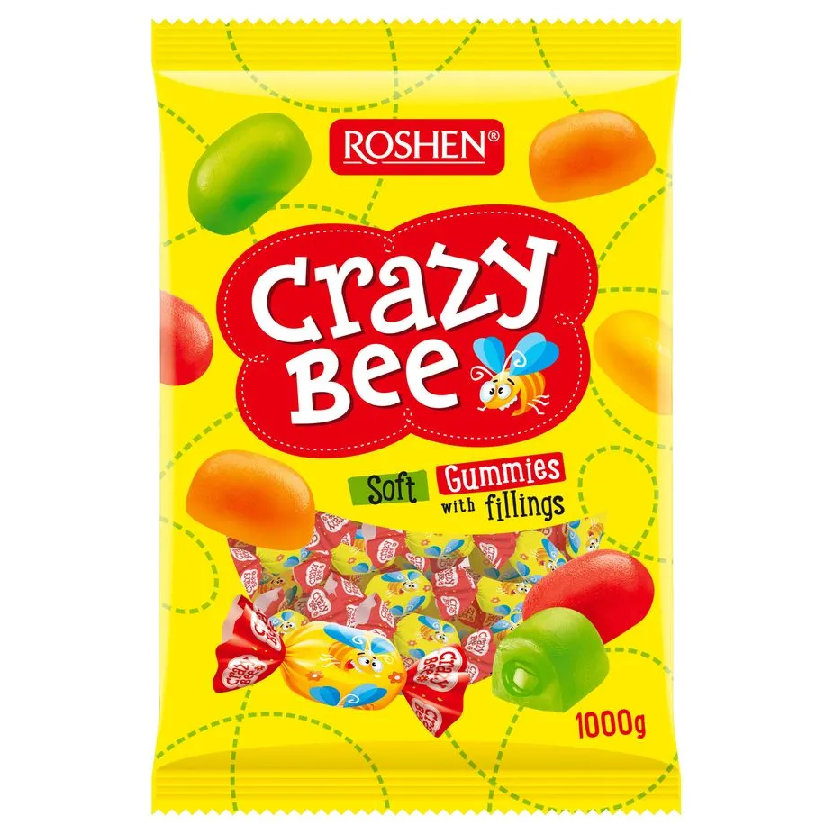 Dulciuri - Jeleuri cu Fructe Crazy Bee ROSHEN 1Kg