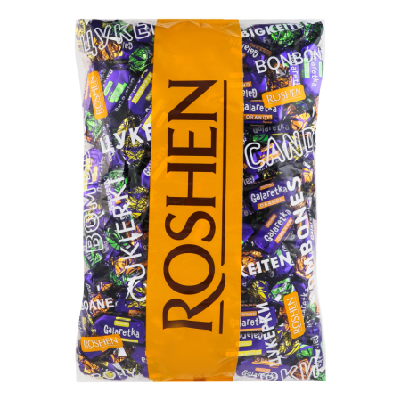 Dulciuri - ROSHEN Galaretka Bomboane Jeleu cu Arome de Ananas, Portocală și Lime în Glazură de Ciocolată cu Lapte 1Kg