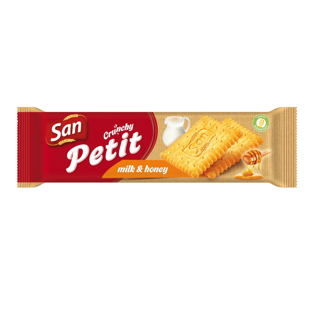 Biscuiti & Fursecuri - SAN Petit Crunchy Biscuiti cu Lapte si Miere 144g