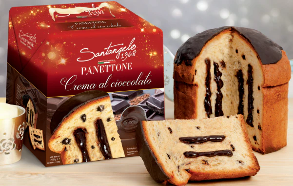 SANTANGELO Cozonac Panettone cu Crema de Ciocolata 908g - Craciun [1]