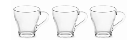 Set cartonat Kandil Mag Fressia – 3 căni din sticlă transparentă, 280 ml [1]