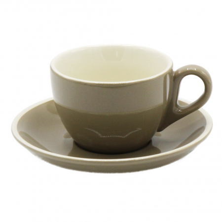 Promotii - Set Ceasca + Farfurie pentru Ceai / Cafea / Cappuccino, Capacitate 180ml - Sand