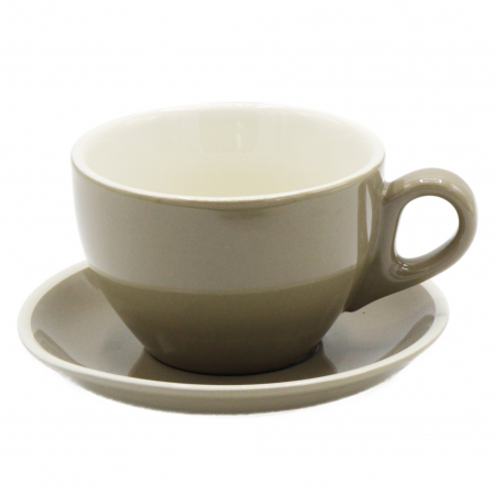 Promotii - Set Ceasca + Farfurie pentru Ceai / Cafea / Cappuccino, Capacitate 290ml - Sand