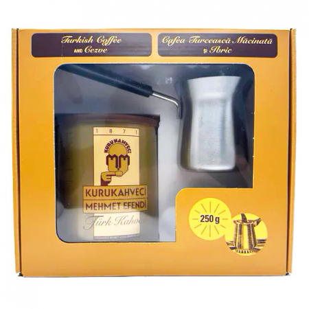 Cafea Măcinată - Set MEHMET EFENDI Cafea Turceasca pt Ibric 250g + Ibric