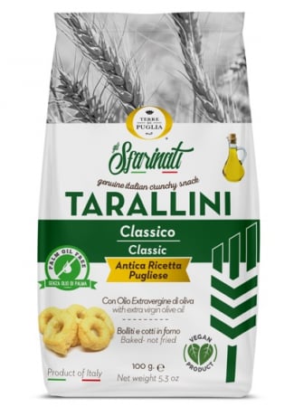 Dulciuri - SFARINATI Covrigei Taralli Clasic cu Ulei de Masline 80g