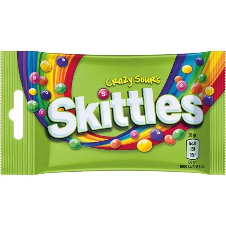 Dropsuri/Jeleuri - SKITTLES Bomboane Gumate cu Gust de Fructe Acrisoare 14x38g
