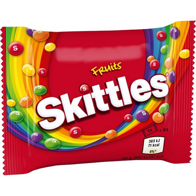 Dropsuri/Jeleuri - SKITTLES Bomboane Gumate cu Gust de Fructe 18g