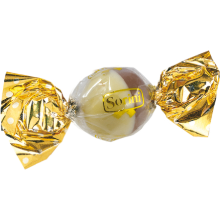 SORINI Double - Praline din Ciocolata cu Lapte si Ciocolata Alba cu Crema de Alune si Cereale 150g [1]